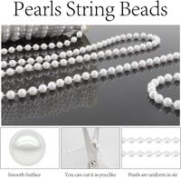 Chaîne de perles blanches pour bouquet de mariée, décoration de table de mariage, fournitures de bricolage pour fête, artisanat écologique, imperméable, de luxe, fait main