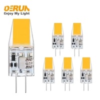 Ampoules LED G4 COB 12V AC/DC à double pince pour éclairage de meubles de camping-car et bateaux, blanc chaud, LED-JC