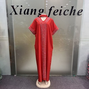 2026 New Fashionable <strong>Kaftan</strong> V-neck Hot Diamond Daily Casual African Ankara <strong>Summer</strong> Women's Boubou Elegant Dress - Product Image 6