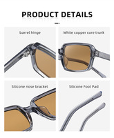 Lunettes de soleil tendance 2026, monture carrée rétro, protection UV, en acétate CP, lunettes de soleil haut de gamme