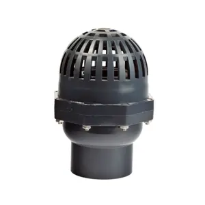 ANSI標準耐久性PVCUPVCスイングボトムバルブフリッププレートボール形状ウォーターポンプ用プラスチックフットバルブ