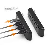 Adaptador de 4 Puertos Tipo-C USB 2.0 Personalizado de Fábrica, Otros Accesorios para Juegos, Hub USB2.0 de Carga para Consola PS5
