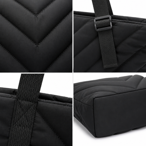 Sac fourre-tout matelassé en nylon léger, sac à bandoulière, sac à main, grande capacité, sac de voyage et de shopping pour femme - Product Image 4