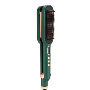 Fer à friser en céramique 2 en 1 chauffant PTC et brosse à lisser les cheveux Water Wave Hair Styler - Product Image 1