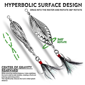 Señuelo de Pesca Artificial Metálico VIB Tipo Cuchara en Colores Dorado/Plateado, 3.5g 5g 7g 10g 15g - Product Image 3
