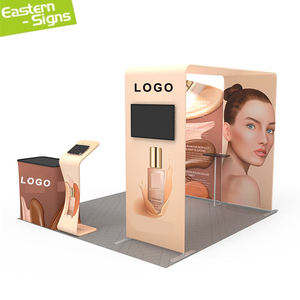 Stand <span class=keywords><strong>de</strong></span> Exhibición Portátil <span class=keywords><strong>de</strong></span> <span class=keywords><strong>Aluminio</strong></span> 10x10 <span class=keywords><strong>para</strong></span> Sublimación, Plegable, Recto, <span class=keywords><strong>para</strong></span> Ferias Comerciales, con <span class=keywords><strong>Estantes</strong></span> - Product Image 1