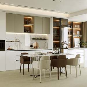 Santopova Modern Kitchen - Dining Renovation: Marble Aesthetic & Ambient <b>Lighting</b> - Product Image 2
