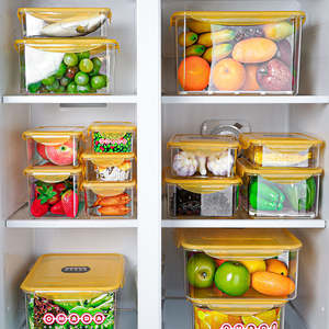 Contenedores de Plástico Herméticos para Almacenamiento de Alimentos, Accesorios de <span class=keywords><strong>Cocina</strong></span>, Frascos para Conservación de Alimentos, Caja Sellada para Mantener la Frescura, Venta al Por Mayor de Fábrica - Product Image 1