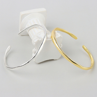 Bracelet jonc ajustable minimaliste indien de haute qualité pour femme, pour célèbre créateur de bijoux en laiton