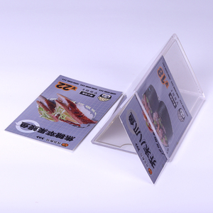 Customizable <strong>Three</strong>-<strong>Sided</strong> Clear Acrylic <strong>Sign</strong> <strong>Display</strong> Stand Eco-Friendly Triangle Tabletop Restaurant Menu Holder - Product Image 2