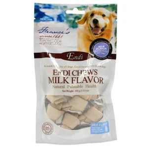 Dog Deantal Treats Wholesale Milk Flavor Dog Knotted Bone Pet Dog Chews Treat Snacks Supply