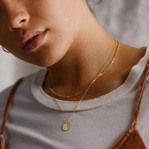 High Quality Multi-Layered <strong>Coin</strong> Stainless Steel Chain <strong>Necklace</strong> Layered <strong>Necklace</strong> Women - Product Image 2