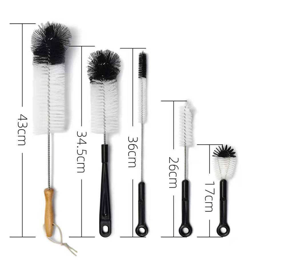 Spazzola Per Bottiglie Con Manico Lungo - Per Pulire Biberon E Contenitori Stretti