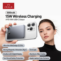 Batterie externe portable magnétique ultra-mince de haute qualité 9 mm, 5000 mAh, chargeur rapide PD pour iPhone
