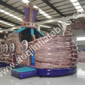 Kids Outdoor Inflatable Pirate Ship Bouncer Amusement Rides Pirate Boat