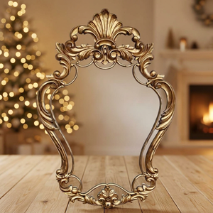 Miroir mural décoratif en acier inoxydable de qualité supérieure, design moderne et traditionnel, chambre à coucher, salon, salle de bain, commode, durable - Product Image 5