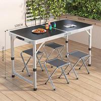 Table de repas pliante d'extérieur moderne, réglable en hauteur, en alliage d'aluminium, durable, légère, mobilier d'extérieur, garantie 5 ans
