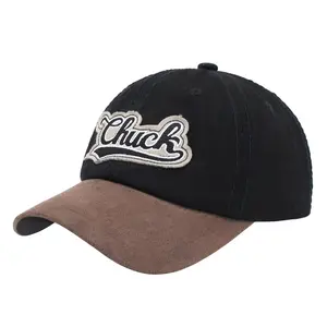 Wholesale Good Quality Promotional Suede Embroidery Laser Cut Cotton Patch Baseball Cap Hat Supplier for Women And Men