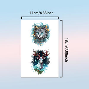 Pegatinas De Tatuajes Temporales coloridas, que incluyen varios patrones de dibujos animados, pegatinas de tatuajes impermeables, adecuadas para brazos y cuerpo - Product Image 5