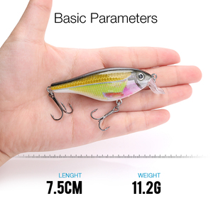 VTAVTA Vente en gros de leurres Wobbler Magnet Bass Crankbait 8.2cm 11g Leurres de pêche avec une bouche plate - Product Image 2