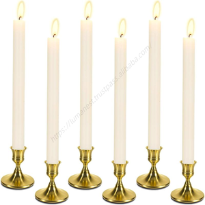 Juego de 2 Velas LED Decorativas de Cera Real para Boda, con Llama parpadeante sin Fuego, Funcionan con Batería, Nuevas - Product Image 3