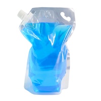 Sac de boisson avec bec verseur latéral de 1L-5L, pochette de jus de Fruit, bouteille en forme de bouteille, emballage de boisson pour bébé, FBA libre, sacs transparents