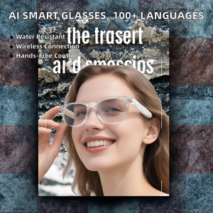 Nuevas Gafas Inteligentes MZT con Traducción por IA, Resistentes al Agua IPX-5, Control Táctil, 100 Idiomas para Llamadas de Voz y Música - Product Image 2