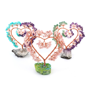 Wholesale Natural Healing Stone Heart-shaped Crystal <b>Tree</b> Gravel Gemstone Crystal Money <b>Tree</b> for Decoration - Product Image 6