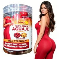 Oemodm Big Ass Lift Hip Booster, Compléments alimentaires à base de plantes et de vitamines pour l'augmentation des hanches, la croissance musculaire et la gestion de l'énergie, sous forme de bonbons gélifiés pour adultes