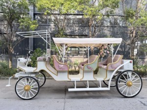 Carroza de Cenicienta Personalizada con Diseño Floral, Vehículo Eléctrico de Lujo de Cuatro Ruedas para Turismo, Fabricante de Transporte Especializado - Product Image 2