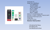 Testeur de qualité de l'eau multi-paramètres 7 en 1 de haute précision pour l'aquaculture et la culture (pH/EC/TDS/SALT/SG/ORP)