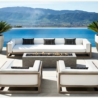 Table rectangulaire de foyer en béton de taille personnalisée pour l'extérieur vente à chaud d'usine OEM ODM Chauffe-terrasse pour jardin feu de joie