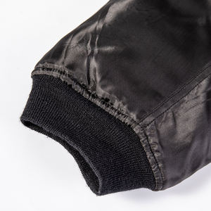 Yüksek kaliteli MA-1 uçuş ceket siyah naylon dış kabuk geri dönüşümlü güvenlik turuncu astar ve soğuk hava için fırtına flep - Product Image 5