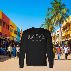 Camiseta Deportiva de Manga Larga Estilo Universitario Promocional - Dakar Senegal a la Moda - Product Image 3