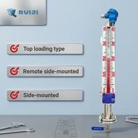 Jauge de niveau d'eau magnétique à bascule en acier inoxydable RUIJI pour réservoirs de diesel avec garantie d'un an
