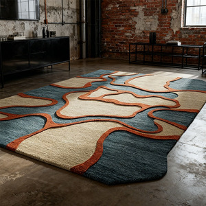 Tapis en <span class=keywords><strong>laine</strong></span> fait main de luxe, tissé à la main, de haute qualité, pour salon, chambre à coucher - Product Image 1