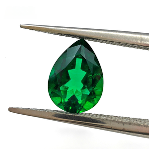 Заводская цена, оптовая продажа, высокое качество, лабораторное гидротермальное культивирование в форме капли воды, рыхлый драгоценный камень, ограненный зеленый драгоценный камень - Product Image 4