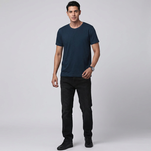 T-shirts pour hommes en gros, personnalisables, épais, surdimensionnés, respirants, à séchage rapide, vierges, unis, fabricant OEM - Product Image 1
