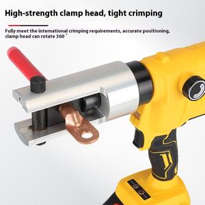 Pince à sertir hydraulique réglable portable et rechargeable pour électricien, en acier au carbone avec poignée en caoutchouc, modèle DM-70C Hydrau - Product Image 3