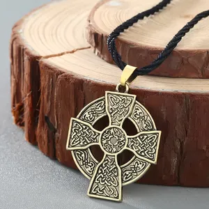 Простое Ожерелье для женщин, Армянский Крест, ожерелье в стиле бохо, солнечный кельтик, мужские ювелирные изделия, друидный амулет, ожерелье с кулоном, колье