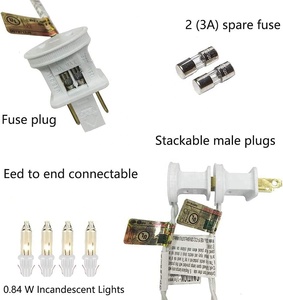 Đèn Dây Đèn Lồng Nhiều Màu 8,5ft Đèn Trang Trí Cắm Ngoài Trời Có Thể Kết Nối Với 10 Đèn Lồng Mini Nhiều Màu Sắc - Product Image 3