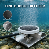 Kit complet de système d'aération pour bassin 220V 130W avec compresseur d'air sans huile, tuyau lesté et diffuseur EPDM