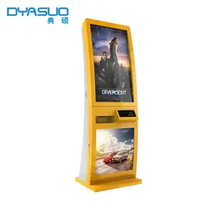 Terminal de pagamento inteligente de novo estilo, auto verificar a recepção de dinheiro e dispensador de bilhete lcd, tela sensível ao toque, kiosk para superfício