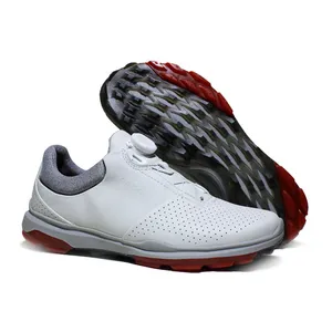 חדש לגמרי נעל Custom זול עמיד למים גומי בלעדי עור קוצים גולף לגברים עבור wholesales