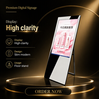 Miroir de fitness intelligent LCD avec écran tactile capacitif Android, support au sol, entraînement 2.1, 8 Go de RAM, CMS, salle de sport, studio, garantie 3 ans, Wi-Fi