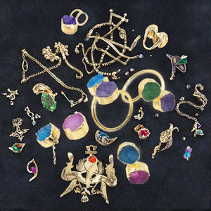 Anillo Ajustable de Cristal Natural con Doble Piedra, Chapado en Oro de 18K, para Mujer/Hombre, Joyería para Fiesta de Compromiso y Boda - Product Image 2