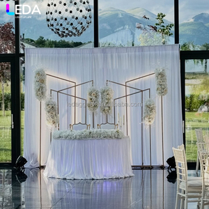 Arche en métal doré de haute qualité LEDA pour anniversaires, mariages, événements, fournitures de fête, décorations, ensemble de toile de fond de mariage - Product Image 2