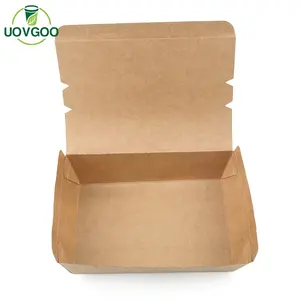 Caja de cartón biodegradable, embalaje de alimentos, desechable, ecológico