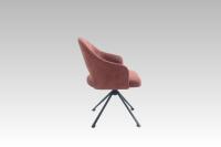 Vente en gros de chaises rembourrées nordiques, modernes et minimalistes pour salle à manger, hôtels, restaurants, villas, chaises pivotantes avec pieds en métal
