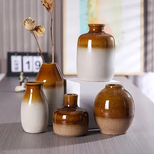 家居装饰桌复古反应釉效果陶瓷花瓶